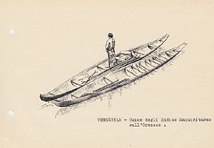 118 Venezuela - canoe degli Indios Maquiritares sull'Orinoco